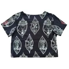 stussy ステューシー 半袖 カットソー リネン プルオーバー トライブ柄のサムネイル