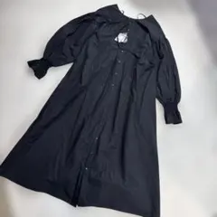 ニコアンド　ロングシャツワンピース　ブラック　Mサイズ　新品タグ付き