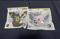 ポケモン ファミマ限定 3way タオル inポーチ ブラッキー＆エーフィセット