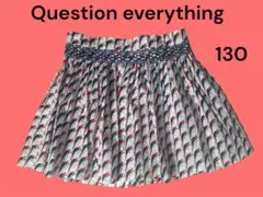 Question everything スモッキングスカート　鳥柄　130