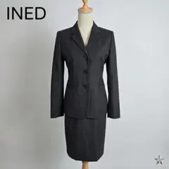 INÉD ウール100% チャコールグレー スカートスーツ セットアップ 日本製のサムネイル