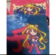 セーラームーン 浜崎あゆみ カプセルトイ 巾着 ブルー ピンク 2点
