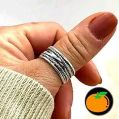 ●カフリング　レディース　指輪　18号　シルバー　フリーサイズ　オープンリング秋