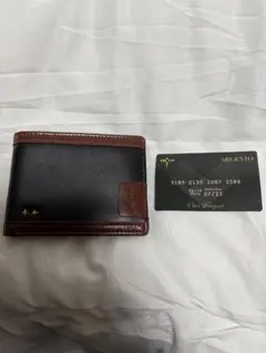 ARGENTO 二つ折り財布 ブラック/ブラウン/ コインケース無し