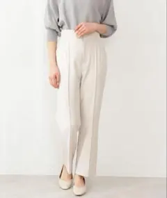 プロポーションボディドレッシング　センタープレスパンツ　ベージュ　Mサイズ