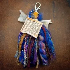 アンティーク 荷物タグ キーホルダー vintage 本革 レザー タッセル