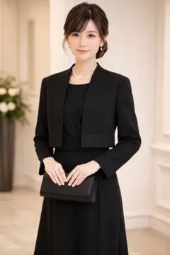 ★新品タグ付きレニシャス ブラックフォーマル 礼服 9号 ワンピース ジャケット