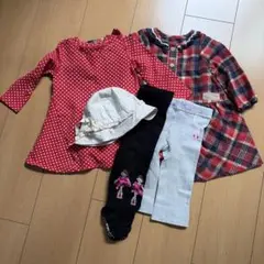 ベビー服 ワンピース 80cmレギンス 帽子おまけ