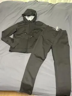 【新品】レディース サウナスーツ 上下セット！XL 黒×シルバー