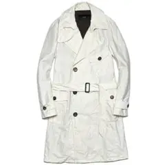 定価8.6万 AKM WASHED COTTON SATIN トレンチコートXL