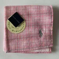 RALPH LAUREN オーガニックコットン ハンカチ ピンク チェックのサムネイル