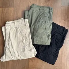 UNIQLO カーゴパンツ　ベージュ　カーキ　ブラック