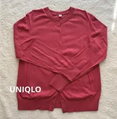 ユニクロ UNIQLO コットンモダール カーディガン ピンク　L