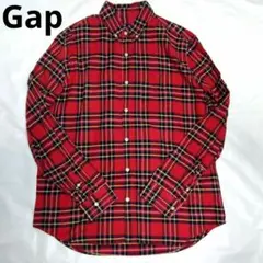 美品　Gap　L（実寸XL相当）ビッグシルエット　赤　レッド　チェック柄