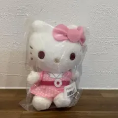 ハローキティ レトロワンピースちょいデカマスコット ピンク