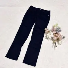 【ジーユー】レディース ハイウエストスキニーパンツ ブラック W67 M ○