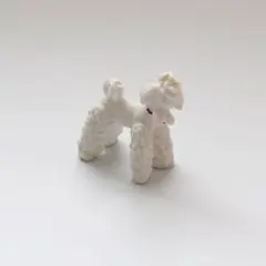 プードル オブジェ サンゴ 置物 ヴィンテージ - メルカリ