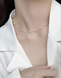 ネックレス パール シルバーシンプル 高見え 上品 おしゃれ 韓国風