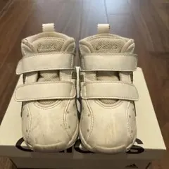 アシックス スクスク 15.5cm ホワイト ゴールド 星