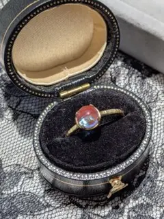 アンティーク　サフィレット　リング　指輪　フロスト　JBB ナベット　マーキス 1295）レアアイテム✨マーキスデザインリングアンティーク