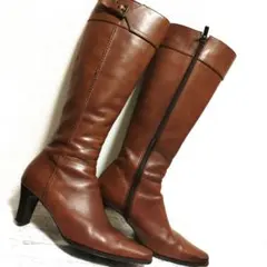 REGAL　リーガル　ロングブーツ　サイドジッパー付き　ブラウン　レザー　23