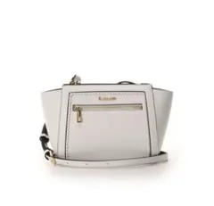 &chouette ライトグレー ショルダーバッグ ジッパーポケット付き　さえこ