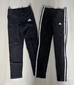 adidas キッズ レギンスパンツ 140㎝ 2点セット