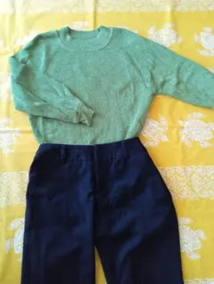 未使用　春　レディース　М　セーター　グリーン