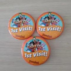 未使用 WDW ディズニーワールド　1st Visit! バッジ 3個セット