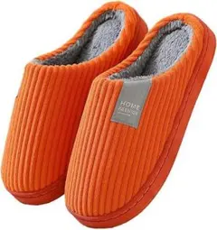 スリッパ ルームシューズ 冬用防寒（色：オレンジ 23～23.5cm ）HOME