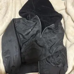 黒 MA-1 フード付き ジャケット