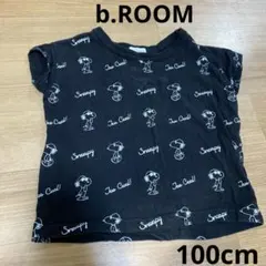 ビールーム b.ROOM スヌーピー Tシャツ 黒 ブラック 100cm