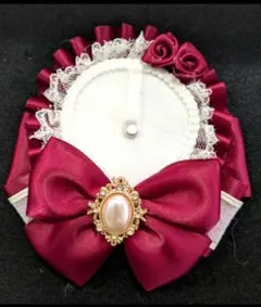 【1111円セール】ワインレッドｘパール痛ロゼット