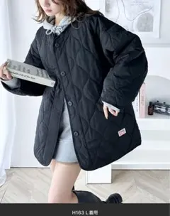 classicalelf java ノーカラー キルティング コート