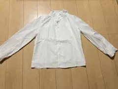 ホワイトシャツ Mサイズ フリル襟　Lサイズ