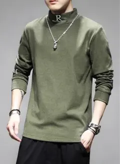 M メンズ tシャツ 長袖 秋服 カジュアル スリムフィット プルオーバー