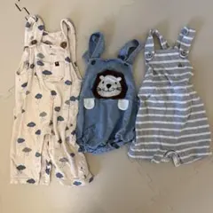 男の子まとめ売り　ベビー、キッズロンパース　3点セット　80cm