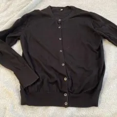 UNIQLO 黒カーディガン(コットン100%) Lサイズ