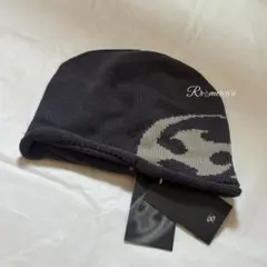 SANSANGEAR LOGO ブラック/グレー ニット帽ビーニー SAN SAN GEAR（サンサンギア）の「SAN SAN GEAR LOGO BEANIE（ニット