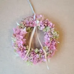 紫陽花のプリザーブドフラワー リースのサムネイル