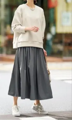 DAILYCODE リバーシブルスカート ブルー×チャコールのサムネイル