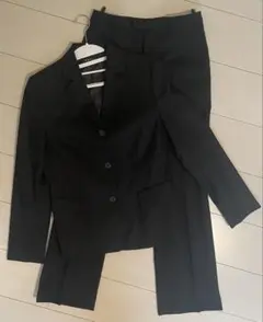 【M】スーツ上下セット　レディース　黒　フォーマル
