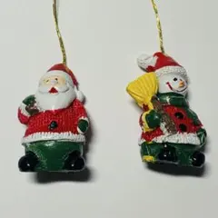 クリスマスオーナメント サンタクロース 雪だるまセット