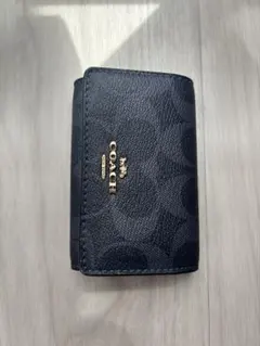 COACH ブラック レザー キーケース