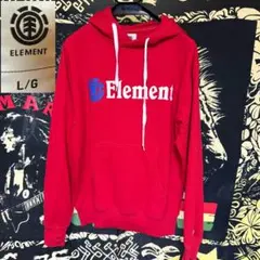 エレメント element メンズパーカー 赤 M 美品 スケート sk8