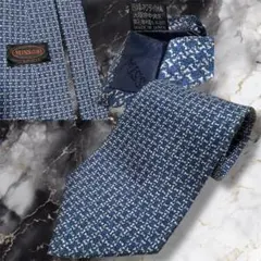 【希少デザイン】日本製 MISSONI シルク100% ネクタイ 総柄 千鳥風