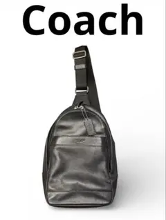 【美品】COACH ショルダーバッグ ボディバッグ メンズ レザー 本革