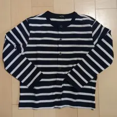 COMME CA ISM カーディガン 120A ストライプ　（男児用）