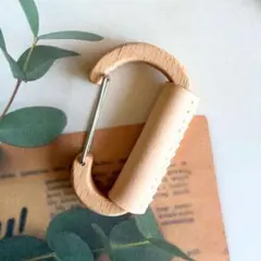 No.874 ヌメ革　革巻きカラビナ　ハンドメイド