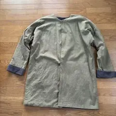 会津木綿　リバーシブルコート　ハンドメイド